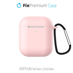 FixPremium - Silicon Caz pentru AirPods 1 & 2, roz