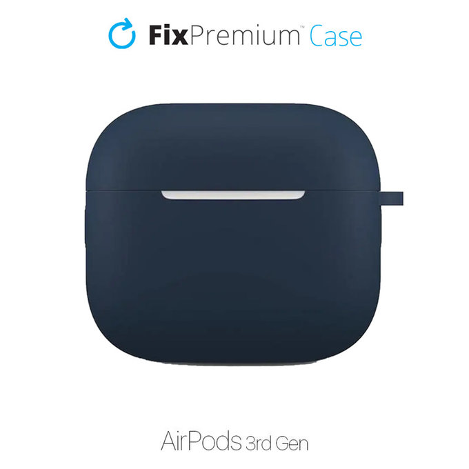 FixPremium - Silicon Caz cu Karabinou pentru AirPods 3, albastru