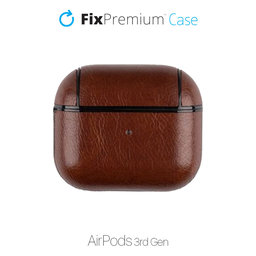 FixPremium - Caz din Piele Artificiala pentru AirPods 3, maro