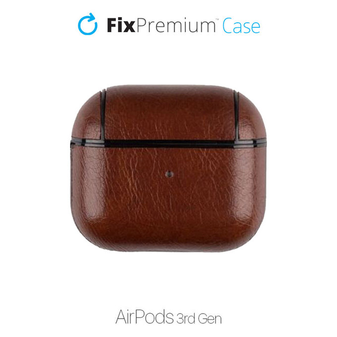 FixPremium - Caz din Piele Artificiala pentru AirPods 3, maro