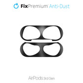 FixPremium - Autocolant pentru praf pentru AirPods 3, negru