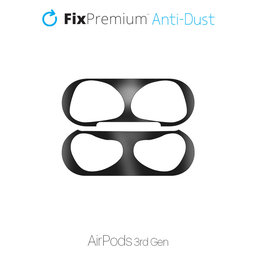 FixPremium - Autocolant pentru praf pentru AirPods 3, negru
