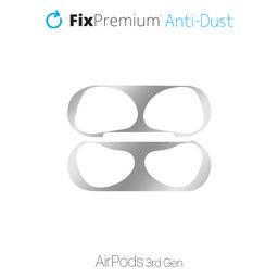 FixPremium - Autocolant pentru praf pentru AirPods 3, argint