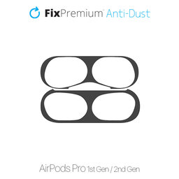 FixPremium - Autocolant pentru praf pentru AirPods Pro, negru