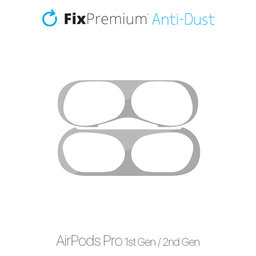 FixPremium - Autocolant pentru praf pentru AirPods Pro, argint