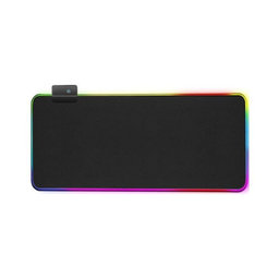 FixPremium - Pad pentru mouse si tastatura cu RGB iluminare de fundal, 90x40cm, negru