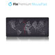 FixPremium - Pad pentru mouse si tastatura cu o temă de hartă, negru