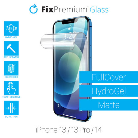 FixPremium HydroGel Matte - Folie protectoare pentru iPhone 13, 13 Pro & 14