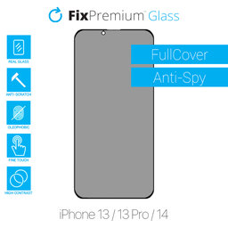 FixPremium Privacy Anti-Spy Glass - Geam securizat pentru iPhone 13, 13 Pro & 14