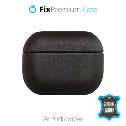 FixPremium - Piele Caz pentru AirPods 3, negru