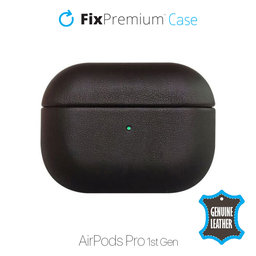 FixPremium - Piele Caz pentru AirPods Pro, negru