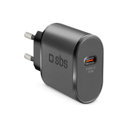 SBS - 15W Adaptor de încărcare USB-C, negru