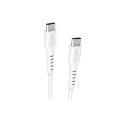 SBS - USB-C / USB-C Cablu cu PowerDelivery 100W (1,5m), alb