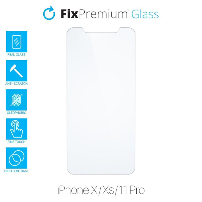 FixPremium Glass - Geam securizat pentru iPhone X, XS & 11 Pro