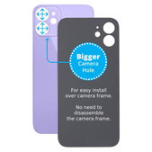 Apple iPhone 12 Mini - Sticlă Carcasă Spate cu Orificiu Mărit pentru Cameră (Purple)