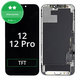 Ecran In-Cell HD+ pentru iPhone 12, 12 Pro, Sticlă tactilă cu ramă