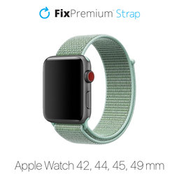 FixPremium - Nylon Curea pentru Apple Watch (42, 44, 45 & 49mm), turcoaz