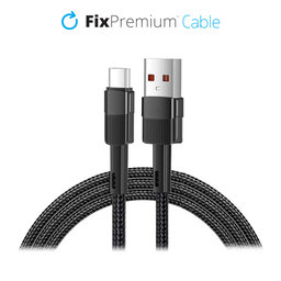 FixPremium - USB-C / USB Cable cu Fast Charging (1m), negru