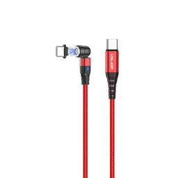 FixPremium - Cablu USB-C cu Conector Magnetic Rotativ (1m), ro?u