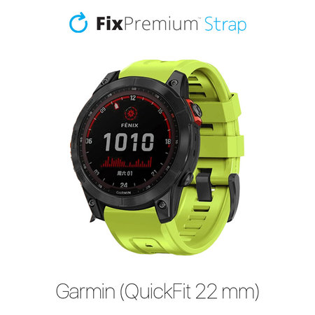 FixPremium - Silicon Curea pentru Garmin (QuickFit 22mm), verde