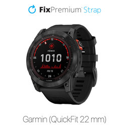 FixPremium - Silicon Curea pentru Garmin (QuickFit 22mm), negru