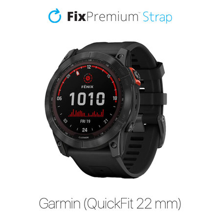 FixPremium - Silicon Curea pentru Garmin (QuickFit 22mm), negru