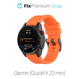 FixPremium - Silicon Curea pentru Garmin (QuickFit 22mm), portocale