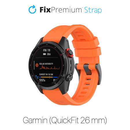 FixPremium - Silicon Curea pentru Garmin (QuickFit 26mm), portocale