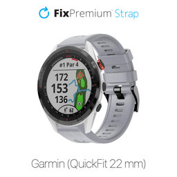 FixPremium - Silicon Curea pentru Garmin (QuickFit 22mm), gri