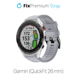 FixPremium - Silicon Curea pentru Garmin (QuickFit 26mm), gri