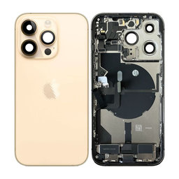 Apple iPhone 14 Pro - Carcasă Spate cu Piese Mici (Gold)