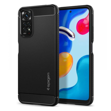 Spigen - Caz Ruggen Armor pentru Xiaomi Redmi Note 11 & 11S, negru