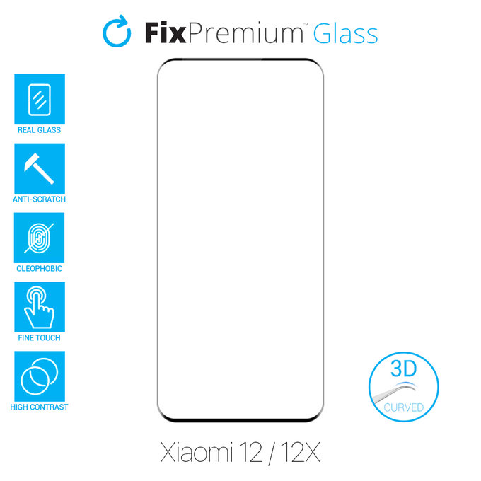 FixPremium Glass - 3D Geam securizat pentru Xiaomi 12 & 12X