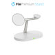 FixPremium - MagSafe Stand 3v1 pentru iPhone, Apple Watch & AirPods, alb