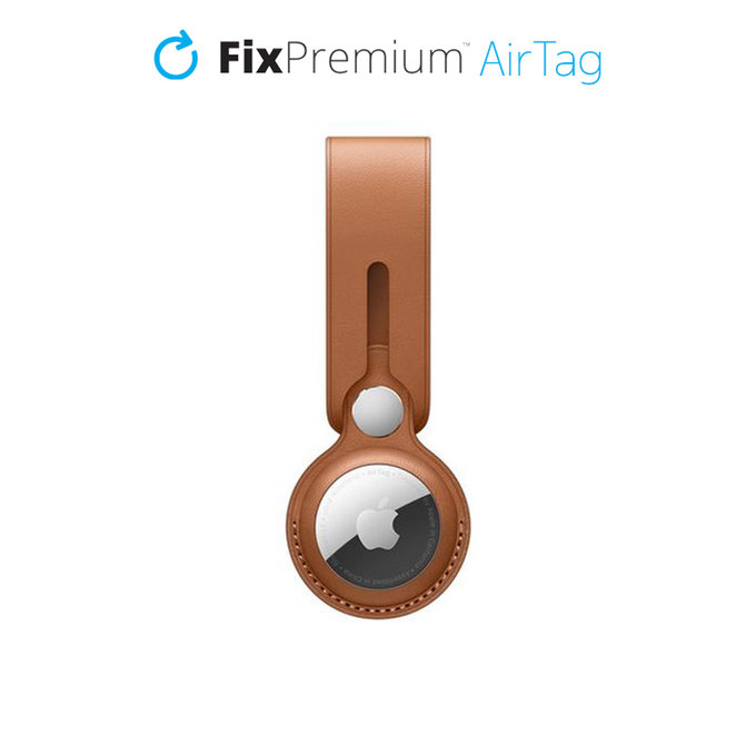 FixPremium - Piele Breloc pentru AirTag, maro