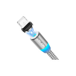 USLION - Cablu Lightning cu Conector Magnetic (1m), argint