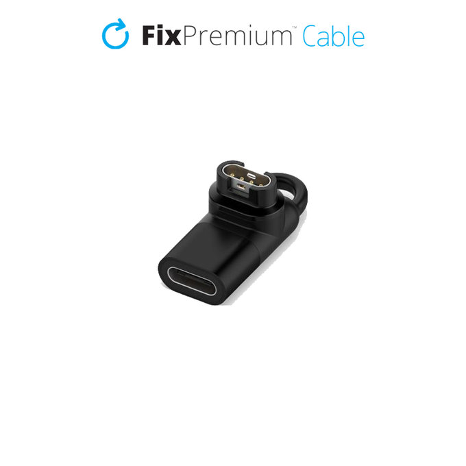 FixPremium - Reducere USB-C pentru Garmin Konektor pentru Un ceas, negru