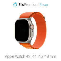 FixPremium - Curea Alpine Loop pentru Apple Watch (42, 44, 45 & 49mm), portocale