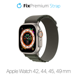 FixPremium - Curea Alpine Loop pentru Apple Watch (42, 44, 45 & 49mm), verde