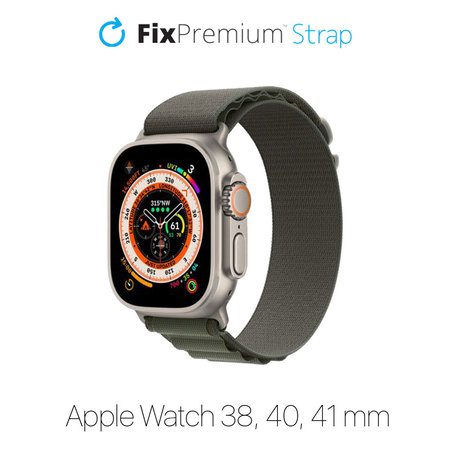 FixPremium - Curea Alpine Loop pentru Apple Watch (38, 40 & 41mm), verde