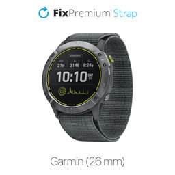 FixPremium - Nylon Curea pentru Garmin (26mm), gri