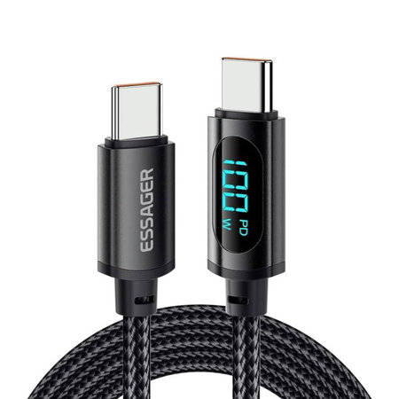 FixPremium - USB-C / USB-C Cablu cu functie Power Delivery (1m), negru