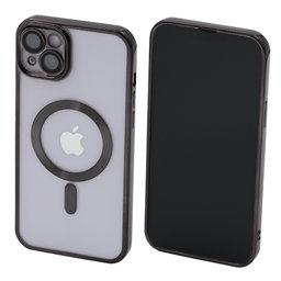 FixPremium - Caz Crystal cu MagSafe pentru iPhone 14 Plus, negru