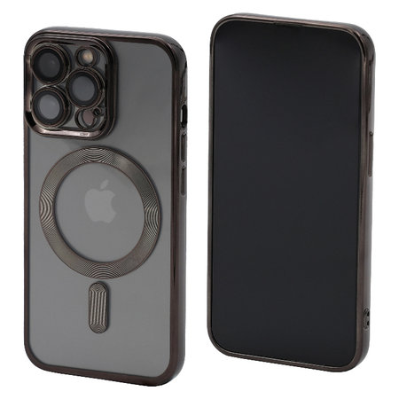 FixPremium - Caz Crystal cu MagSafe pentru iPhone 14 Pro, negru