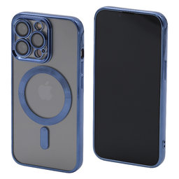 FixPremium - Caz Crystal cu MagSafe pentru iPhone 13 Pro, albastru