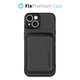 FixPremium - Caz Carbon cu MagSafe Wallet pentru iPhone 14 Plus, negru