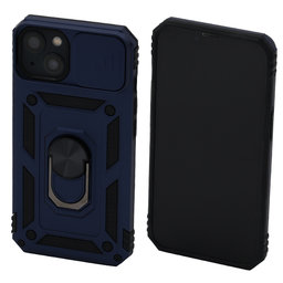 FixPremium - Caz CamShield pentru iPhone 13 & 14, albastru