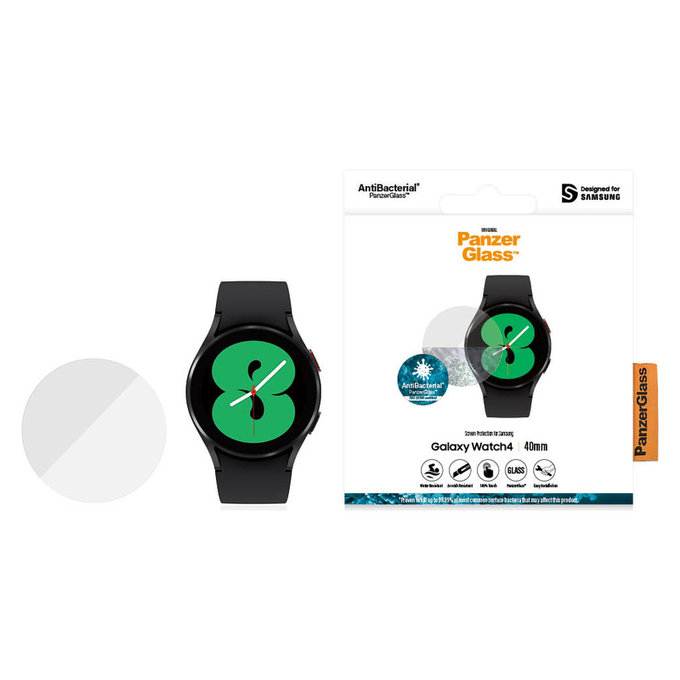 Sticlă securizată Flat Glass AB pentru Samsung Galaxy Watch 4 40 mm, Transparent, PanzerGlass