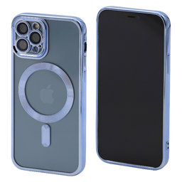 FixPremium - Caz Crystal cu MagSafe pentru iPhone 12 Pro, albastru