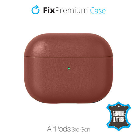 FixPremium - Piele Caz pentru AirPods 3, maro